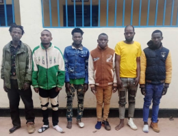 File image of six suspects arrested in Meru.